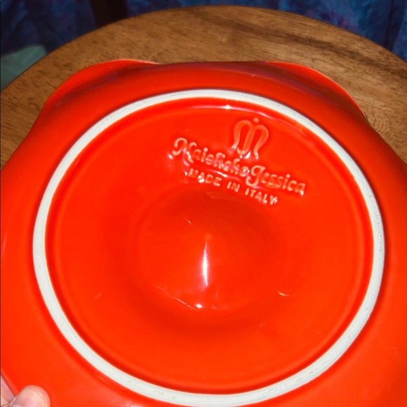 Maioliche Jessica Orange Italian Ceramic oyster plate - Picture 4 of 6